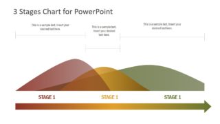 PPT Bell Chart 3 Steps Process