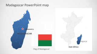 Template of Madagascar Map Outline