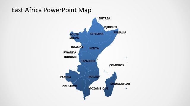 East Africa PowerPoint Map Template