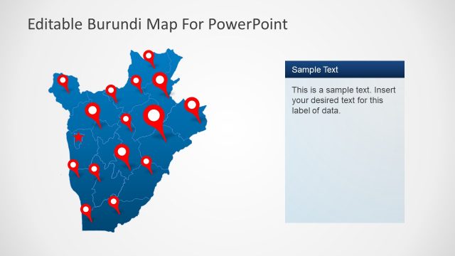 Editable Location Map PowerPoint Burundi