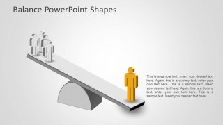 Yellow person shape weights more than gray people together