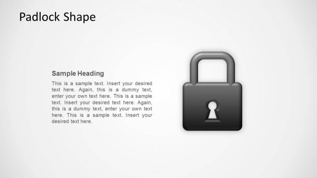 Security Padlock Shape for PowerPoint
