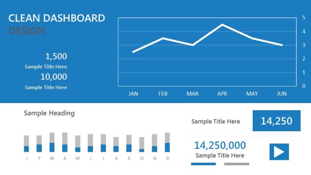 Blue Dashboard Template for PowerPoint