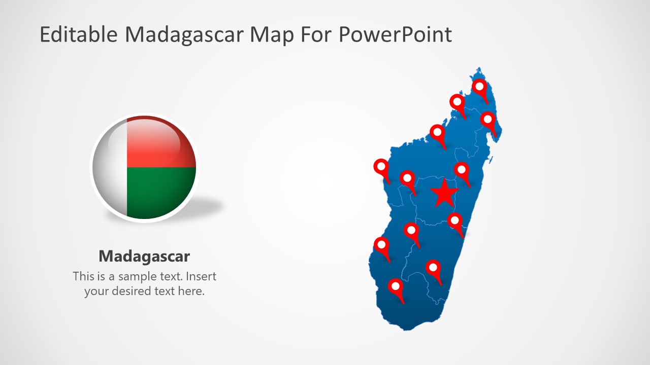 Madagascar PPT Map Editable