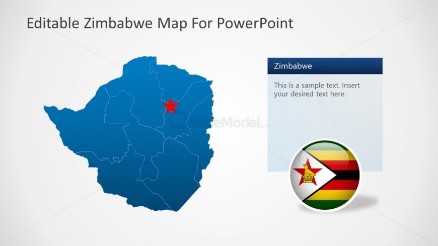 Editable Country Map with Star Label