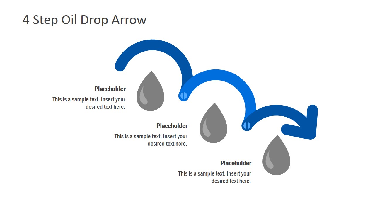 4 Steps Oil Drop Diagram PPT - SlideModel