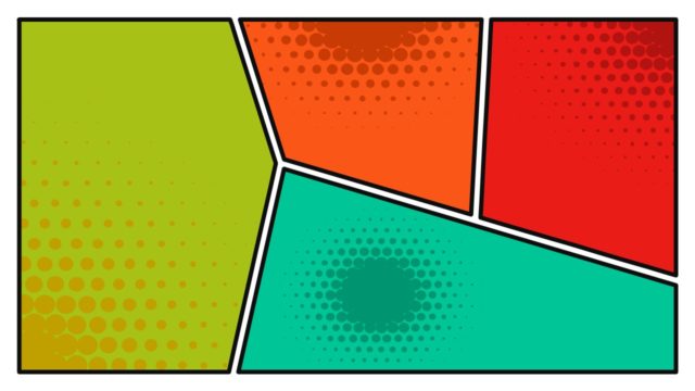 Colorful PowerPoint Comic Frames