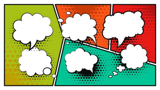 Comic Book Speech Placeholders PPT