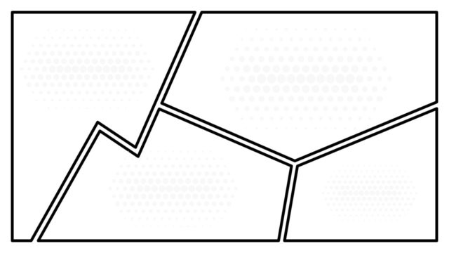 Cutout Frames of Comic Style Presentation