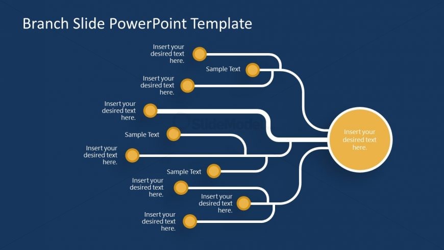 PPT Template Slide for Branches Diagram