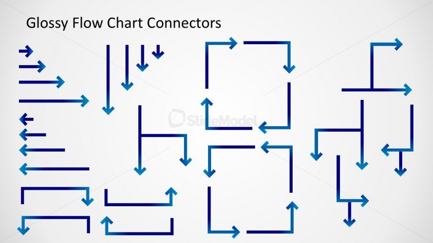 flowchart in connectors powerpoint chart for PowerPoint flow Several connectors containing lines with