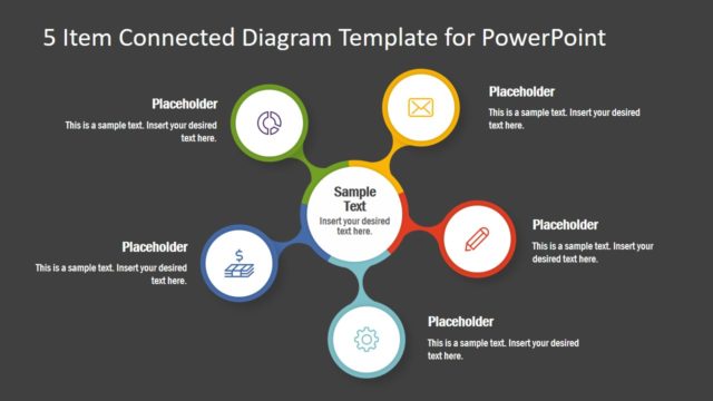 5 Steps Connected Items PowerPoint Diagram