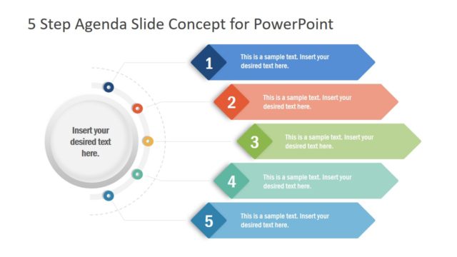 5 Step Agenda Slide Concept PowerPoint Template