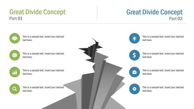 Great Divide Concept Slide for PowerPoint