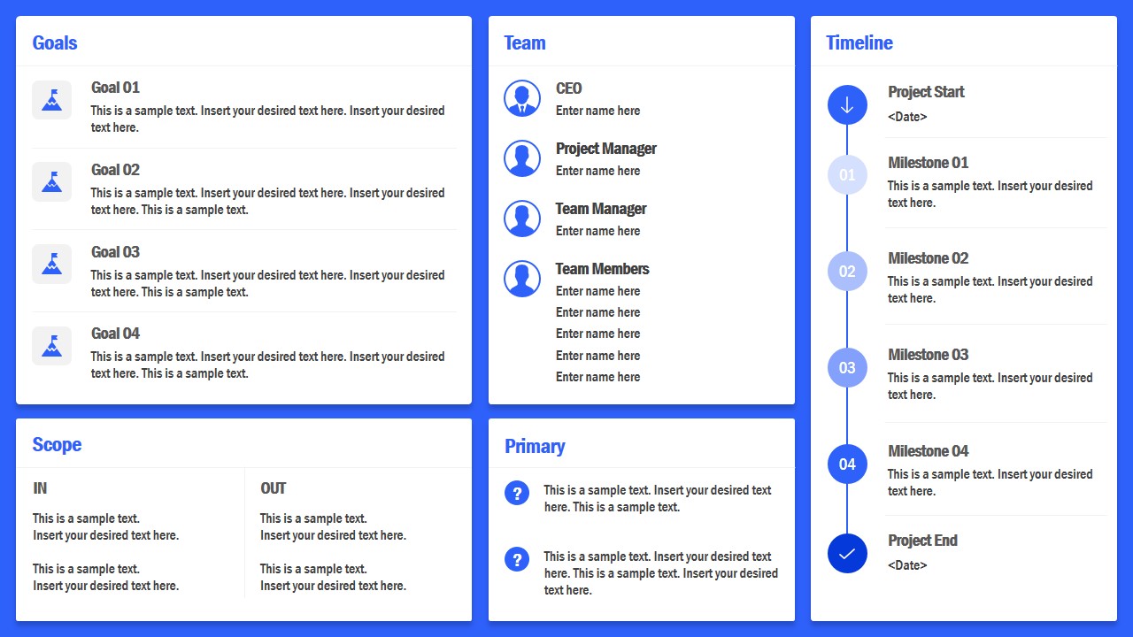 Project Charter Layout Template