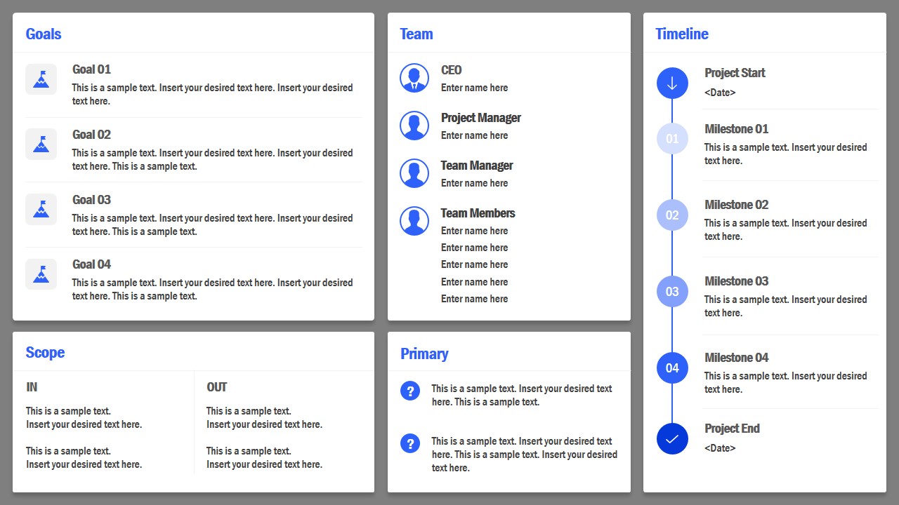 Project Charter PowerPoint Template SlideModel