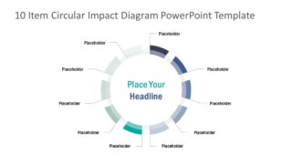 Presentation of 10 Items Circular Diagram