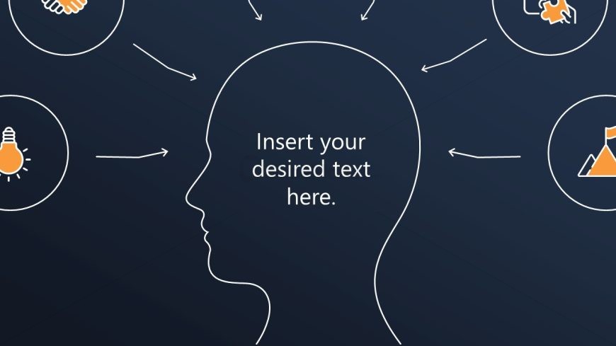 6-Step Head Diagram Morph Slide with Infographics