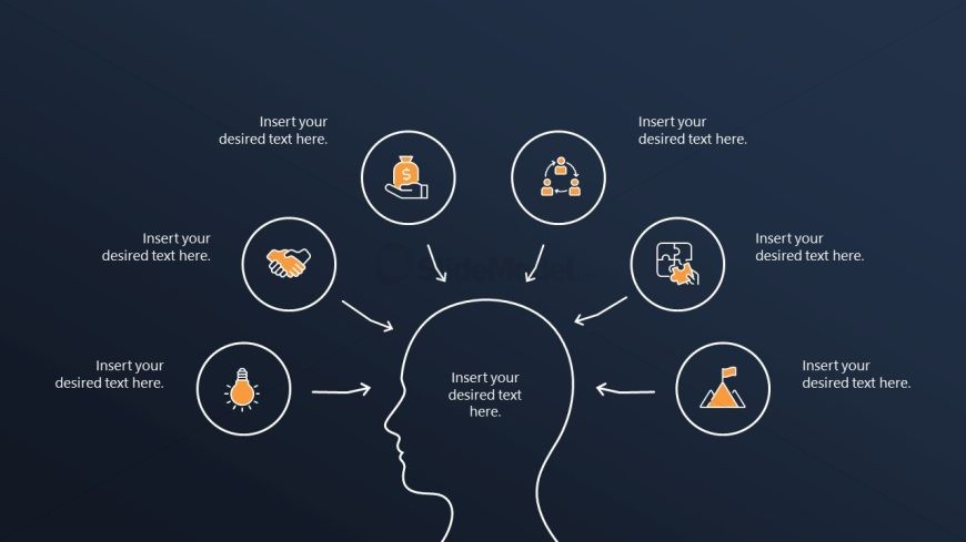 6-Step Head Diagram Morph PowerPoint Presentation Template