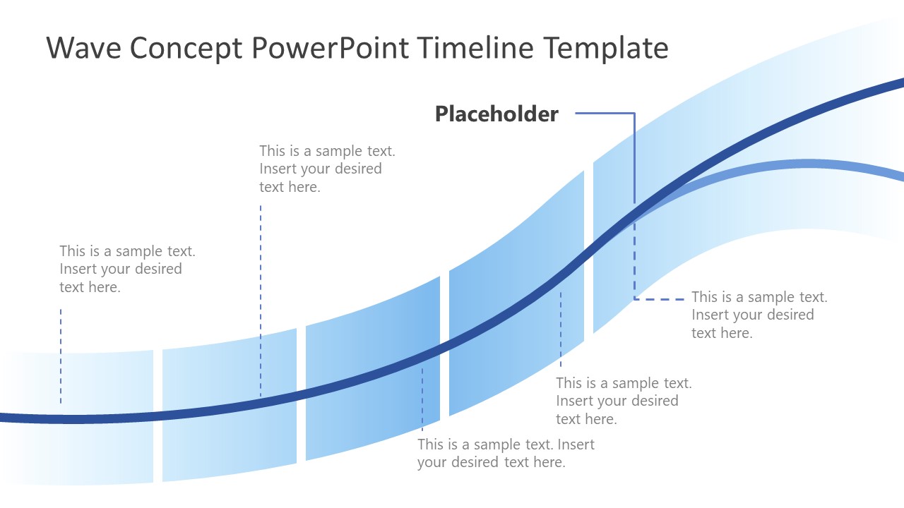 Wave Concept PowerPoint Timeline