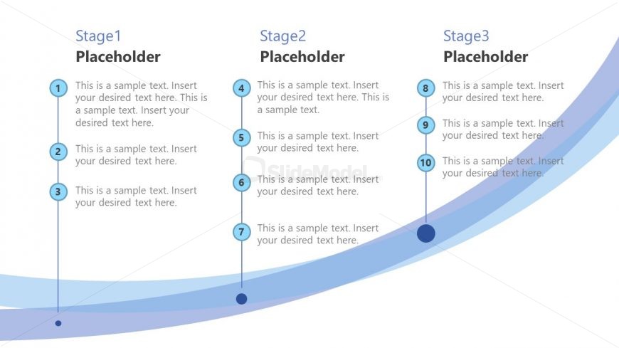 Wave Concept Timeline Diagram Template