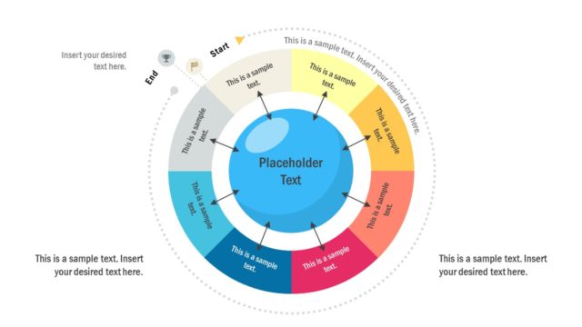 8 Step Start Finish Circular Diagram for PowerPoint