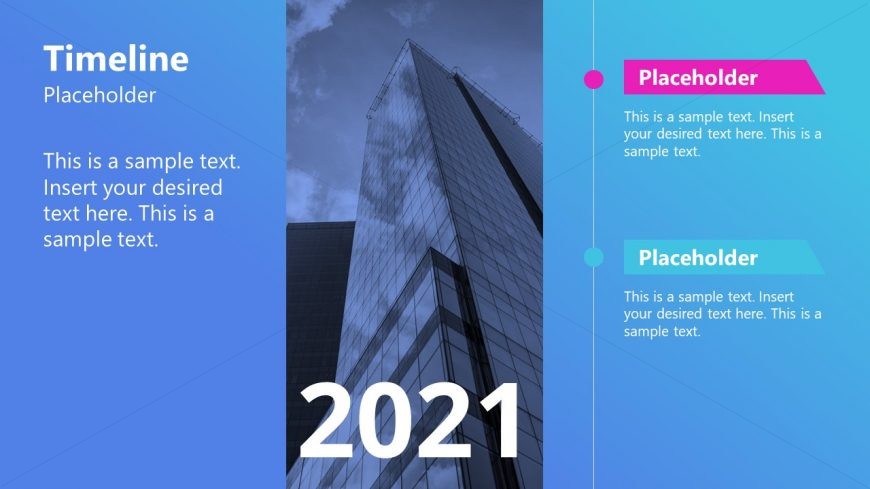 Slide of Vertical Timeline Template