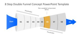 Funnel Diagram of 6 Step PPT