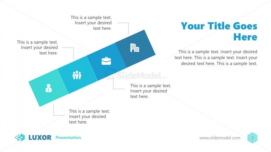 Four Sections Slide with Generic Diagrams