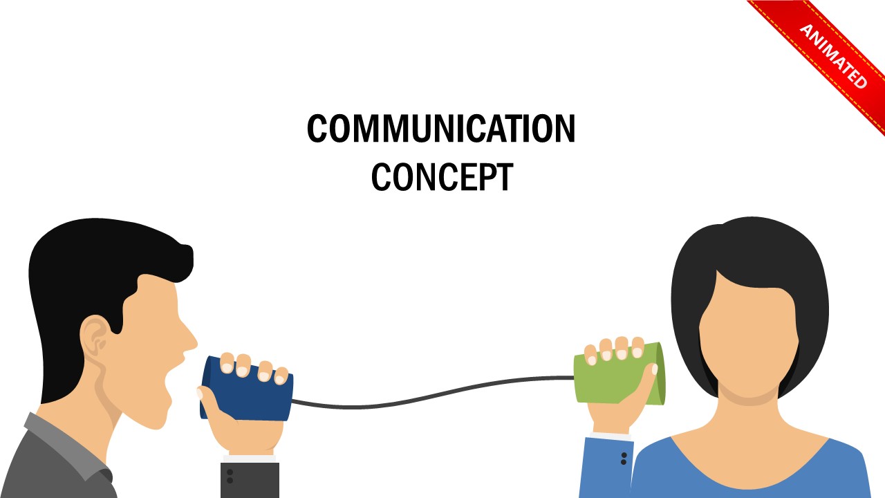 Conversation Between Two Person Concept For PowerPoint SlideModel