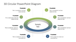 8 Steps 3D Circular Diagram