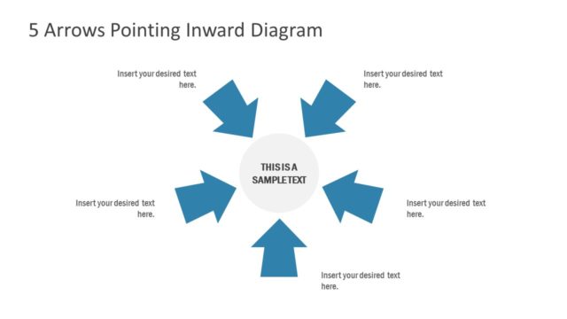 5 Arrows Pointing Inward Diagram for PowerPoint
