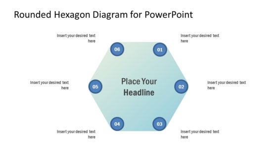 Presentation of 6 Steps Hexagon Diagram