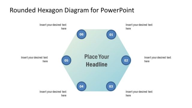 Rounded Hexagon Diagram for PowerPoint