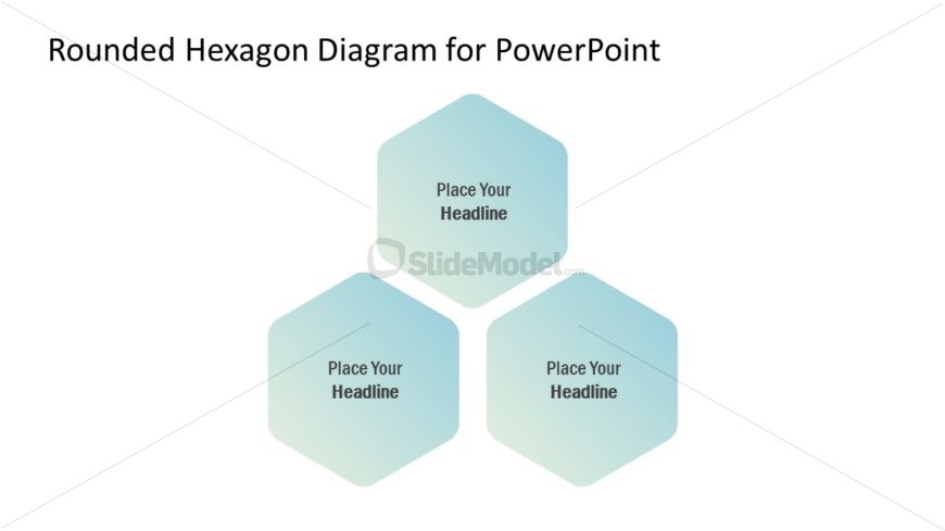 PPT 3 Hexagons Concept Diagram