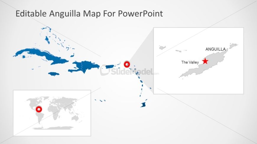 Silhouette Map Template of Country