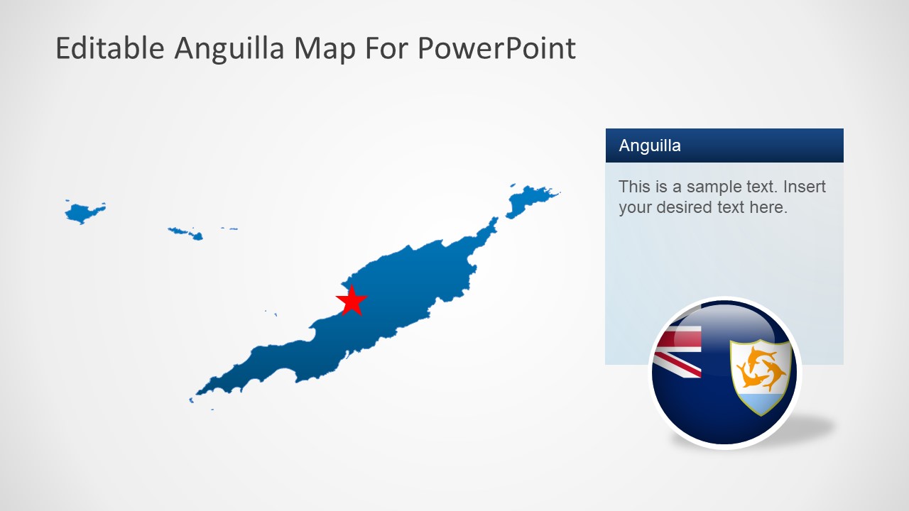 Caribbean Country Map Powerpoint Slidemodel