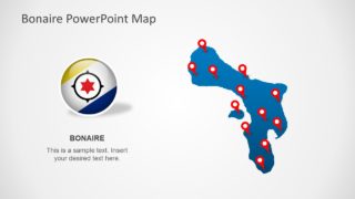 Editable Map Bonaire Sint Eustatius and Saba