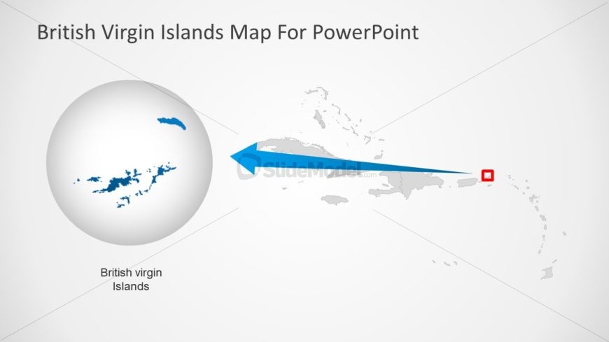 PowerPoint Map Template for Caribbean Sea