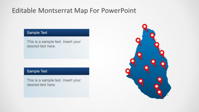 Placeholders and Map of Montserrat PPT