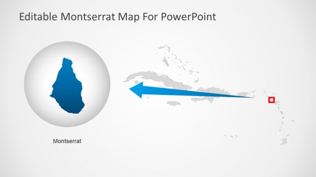 World Map Montserrat PowerPoint