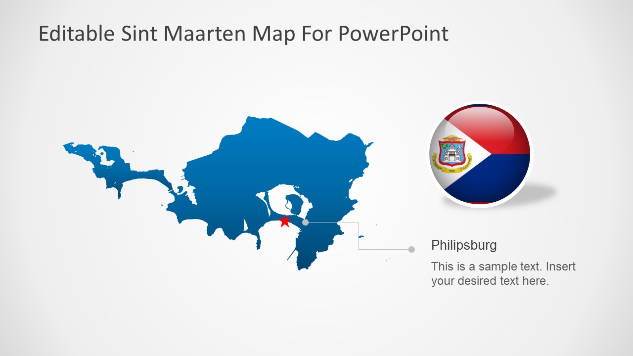 Editable PowerPoint Map Silhouette