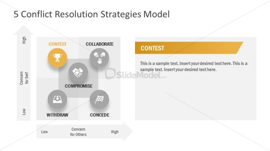 PowerPoint Diagram Design of Conflicts