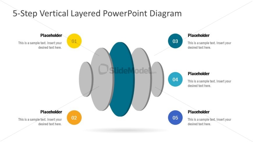 Slide of 5 Steps Vertical Diagram Design