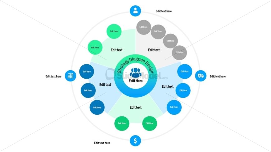 Organizational Network PowerPoint Diagram 