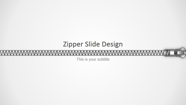 Horizontal Zipper PowerPoint Shapes Design