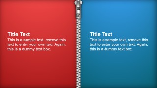 PowerPoint Zipper Shapes Tiles Separator