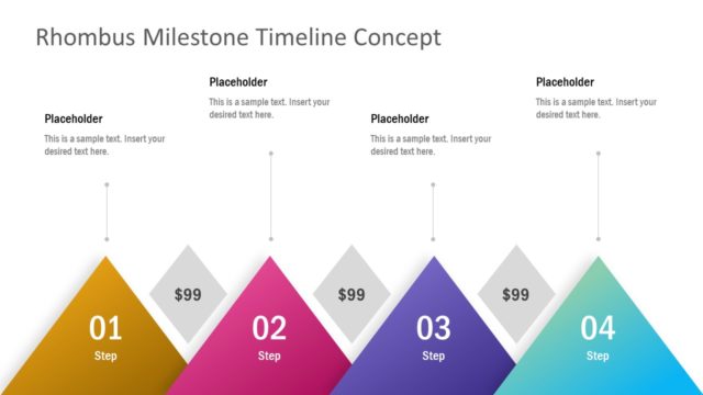 Rhombus Milestone Timeline PowerPoint Template