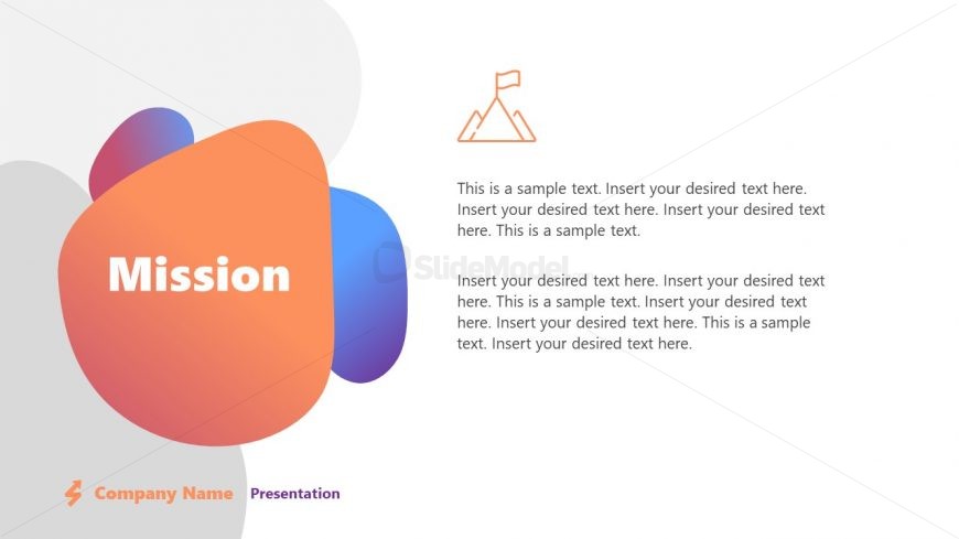 Fluid Layouts Backgrounds PPT Mission Slide