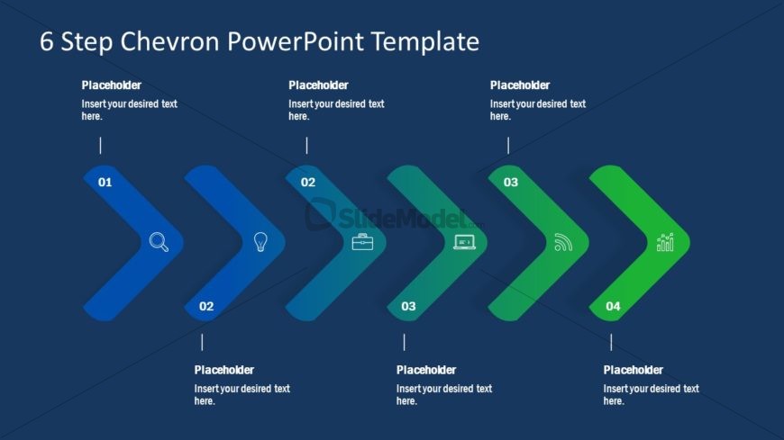 PPT Chevron Arrow Diagram Design
